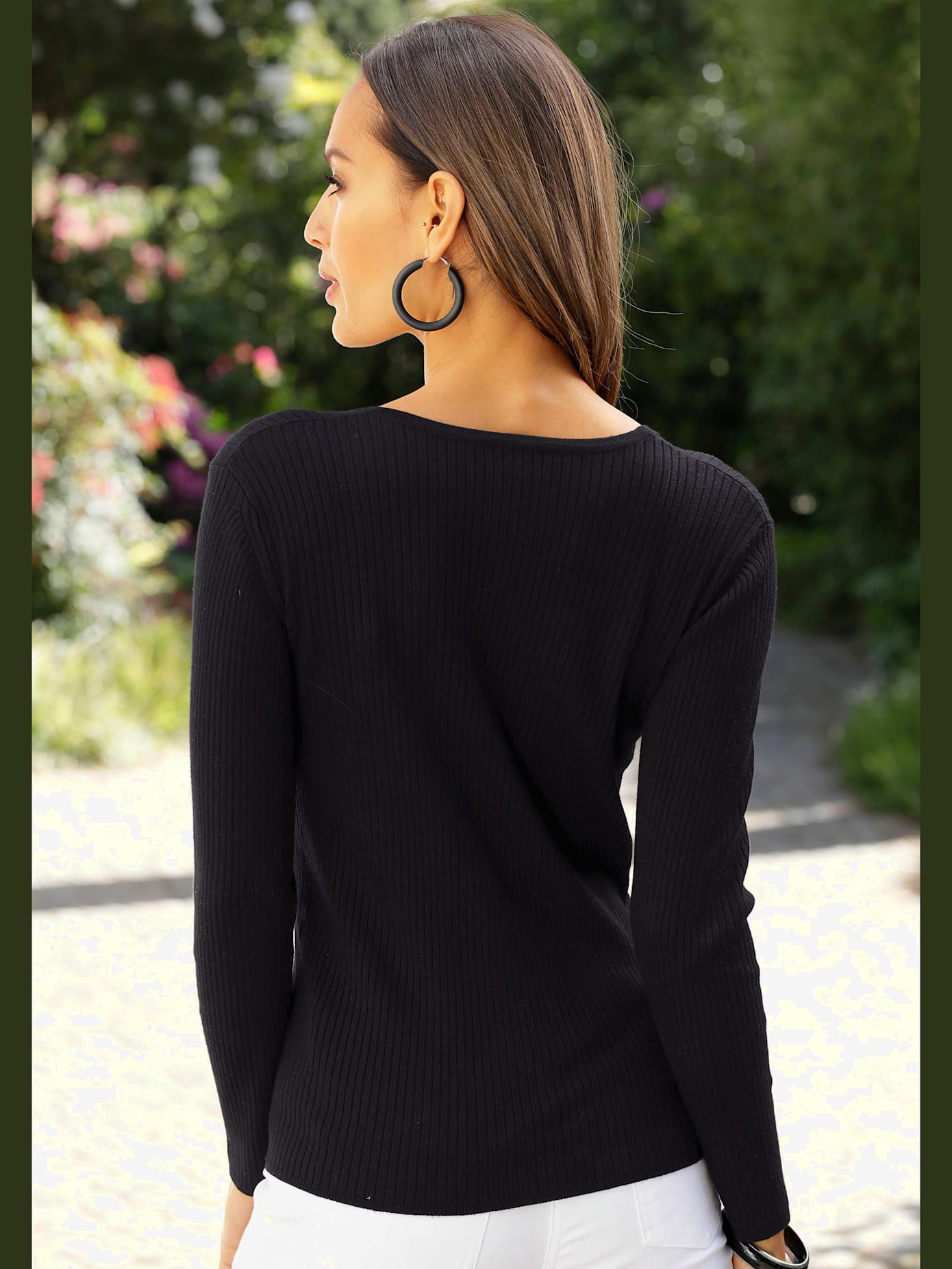 Veste courte en tricot à structure côtelée
