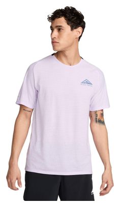 Maillot manches courtes Nike Trail Solar Chase Mauve Homme