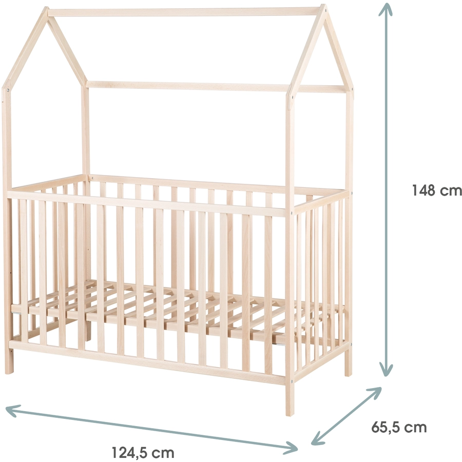 kindsgard Hausbett lillehus 60 x 120 cm natur