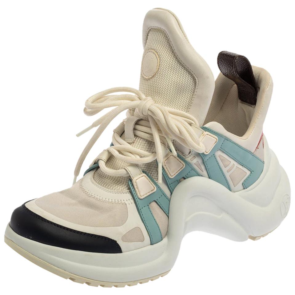 Louis Vuitton Multicolor Leather Canvas Archlight Lace Up Sneakers
