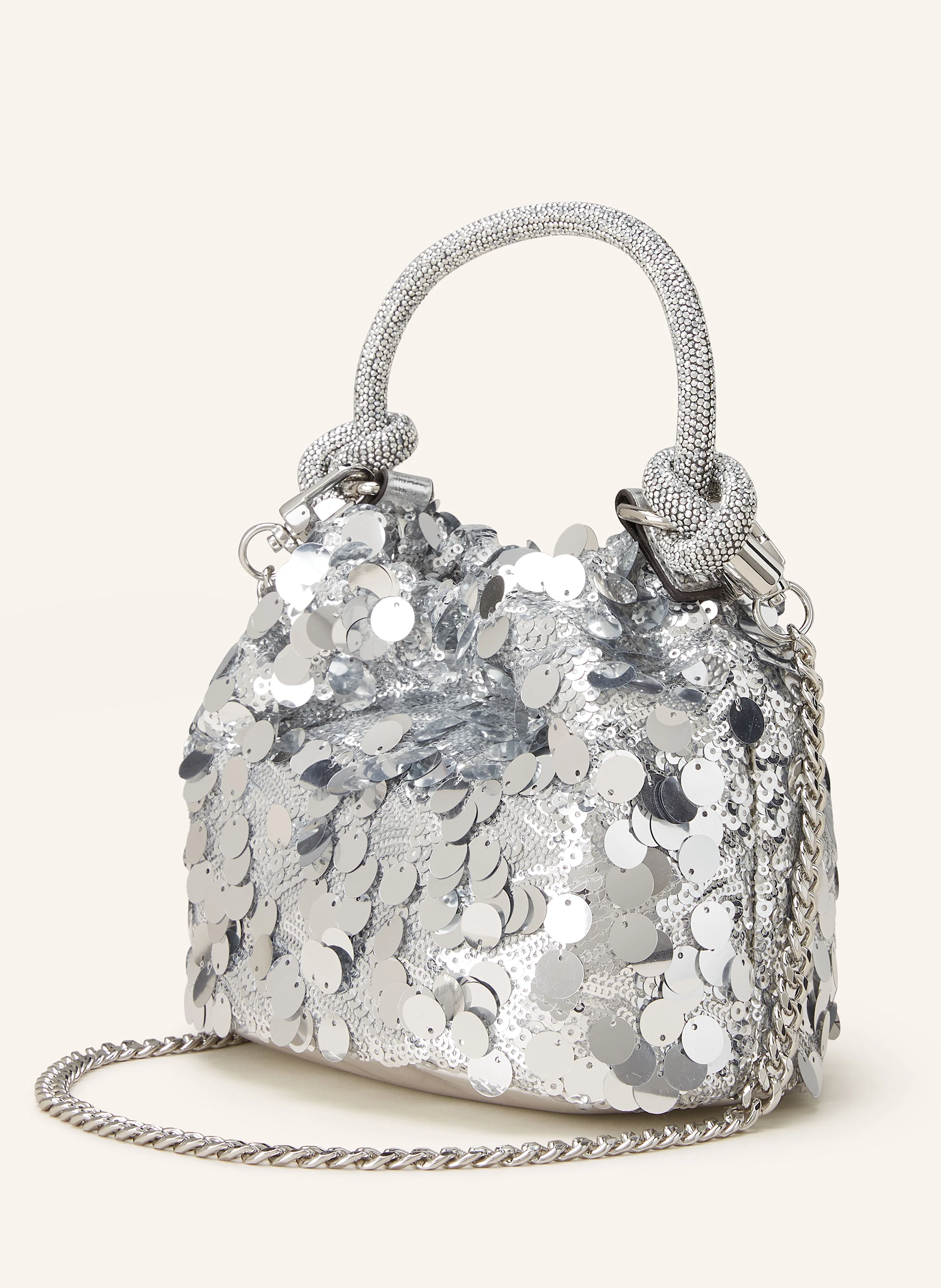 GUESS Beuteltasche HOLIDAY mit Pailletten und Schmucksteinen