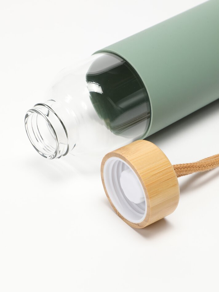 Garrafa de silicone de 550ml - Verde