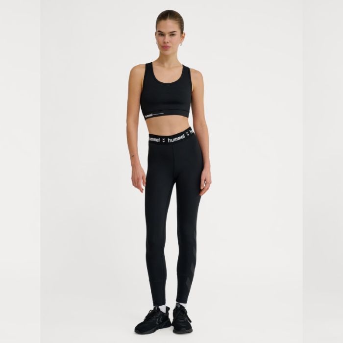 Hummel Dame Lange tights Pulse Mid Waist Tights Sort