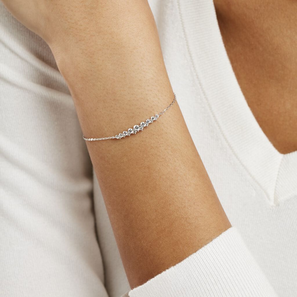 Bracelet Aliah Argent Blanc Oxyde De Zirconium