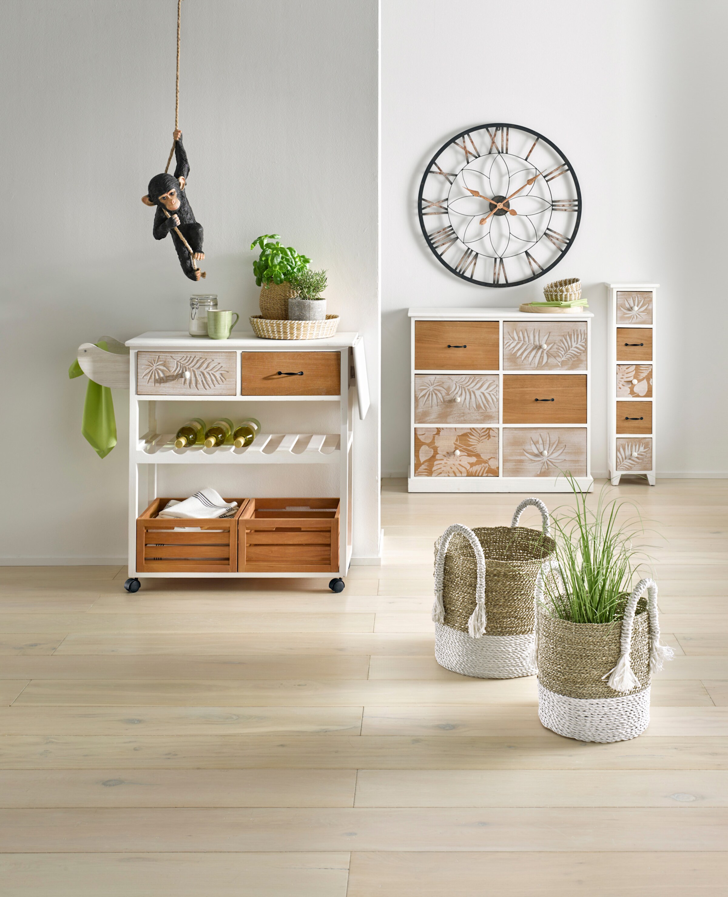 heine home Kommode in weiß-natur
