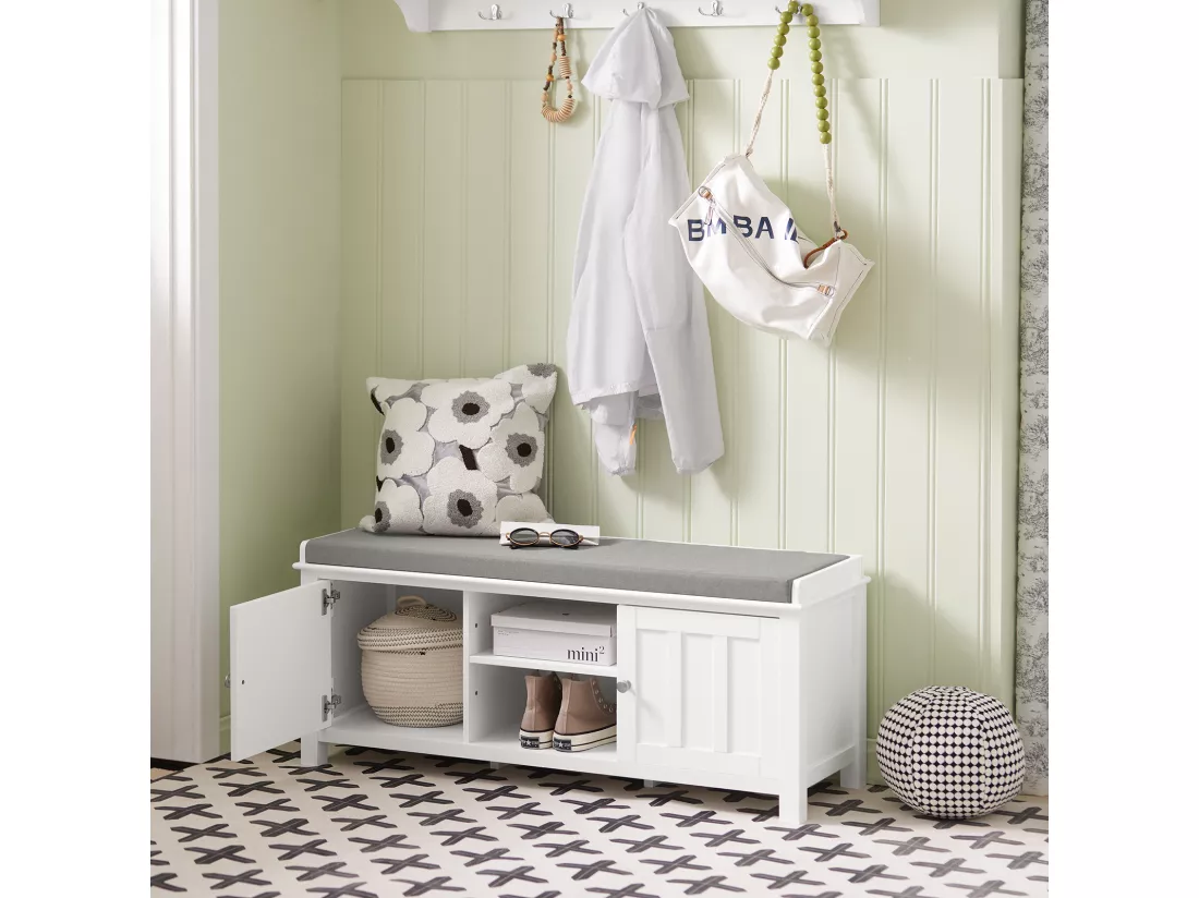 Banc de Rangement Commode à Bottes Chaussures, FSR35-W