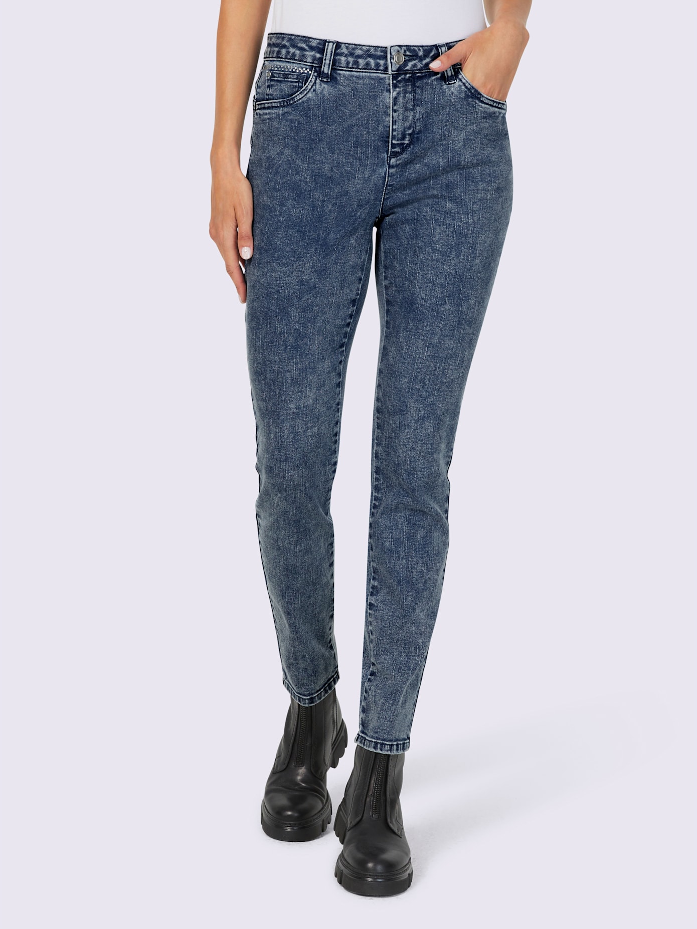 Jean push-up délavé tendance