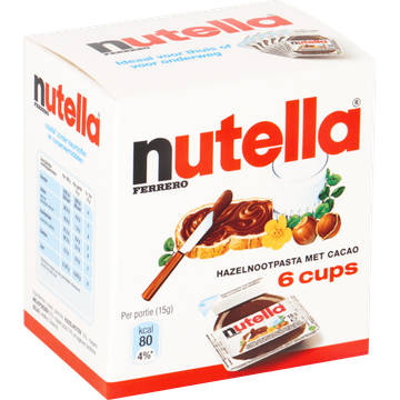 Nutella Hazelnootpasta met Cacao 6 x 15 g