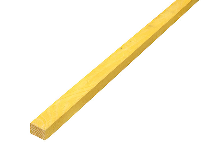 Liteau traité 27 x 40 mm L.4 m jaune