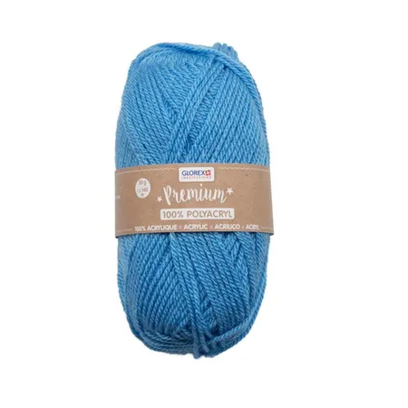 Glorex Premium Wolle aus 100 % Acryl, 50 g, ca. 140 m, blau