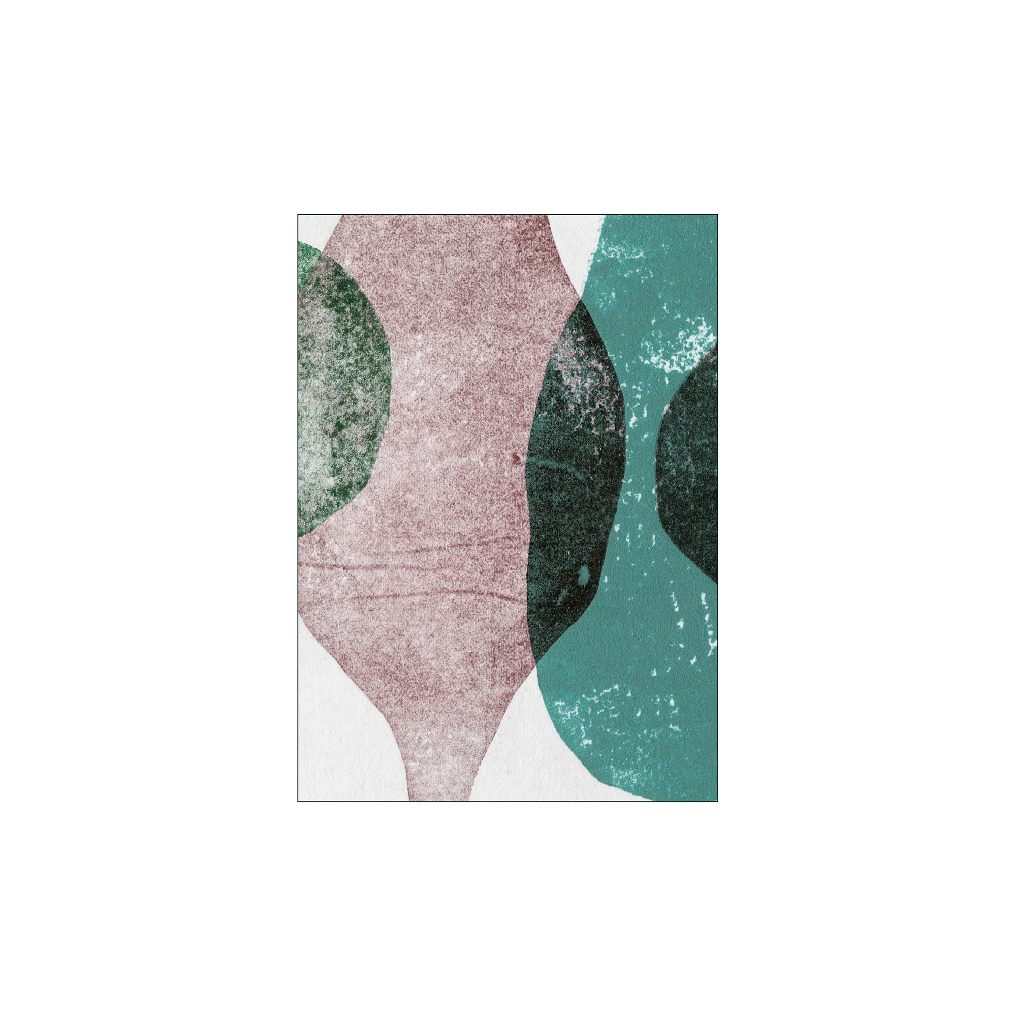 Plakat Poppy Seed - 2 Cacao/Teal 50 x 70 | Pernille Folcarelli. | Multi | Poster and Frame