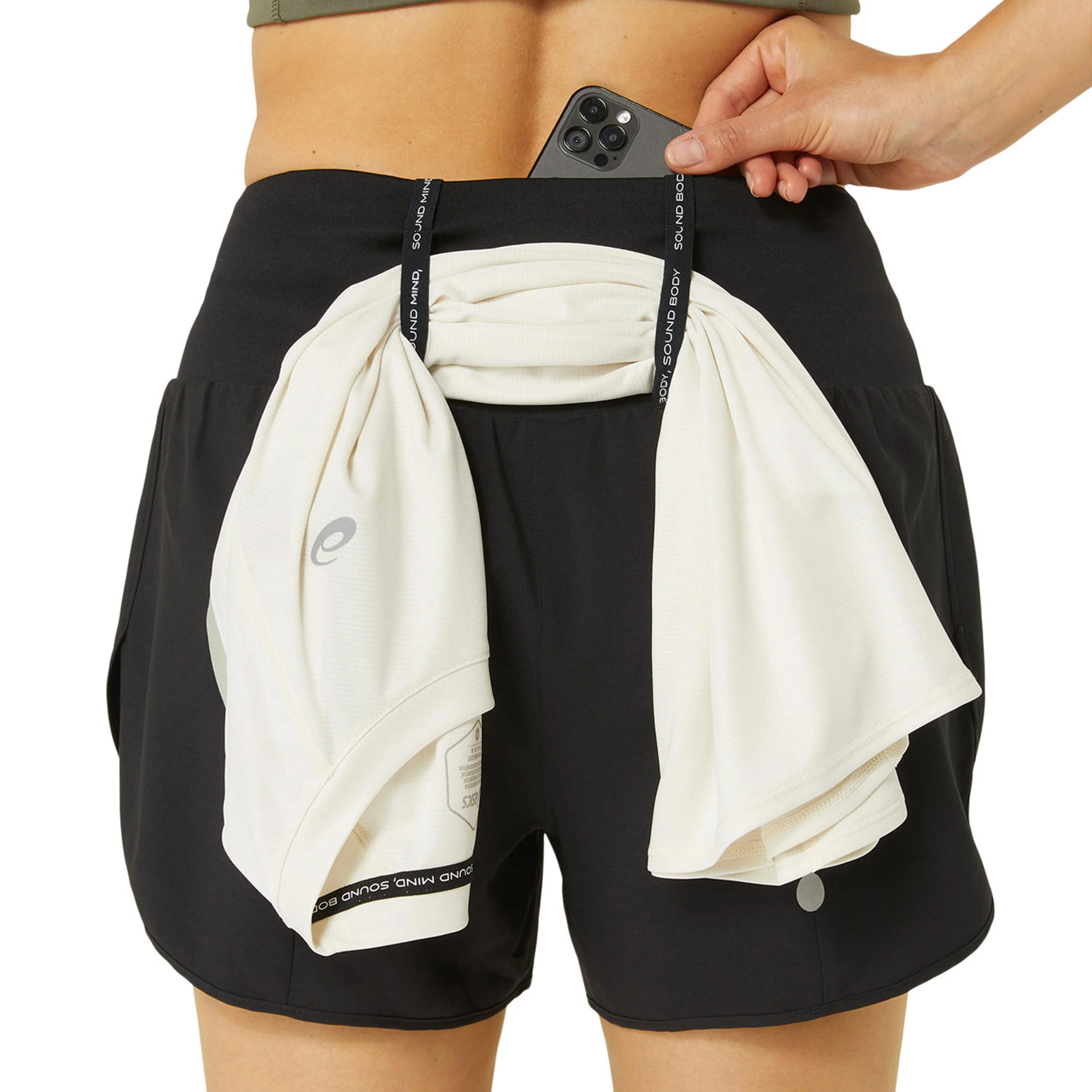 ASICS Road 3.5 Inch Short De Running Femmes - Noir