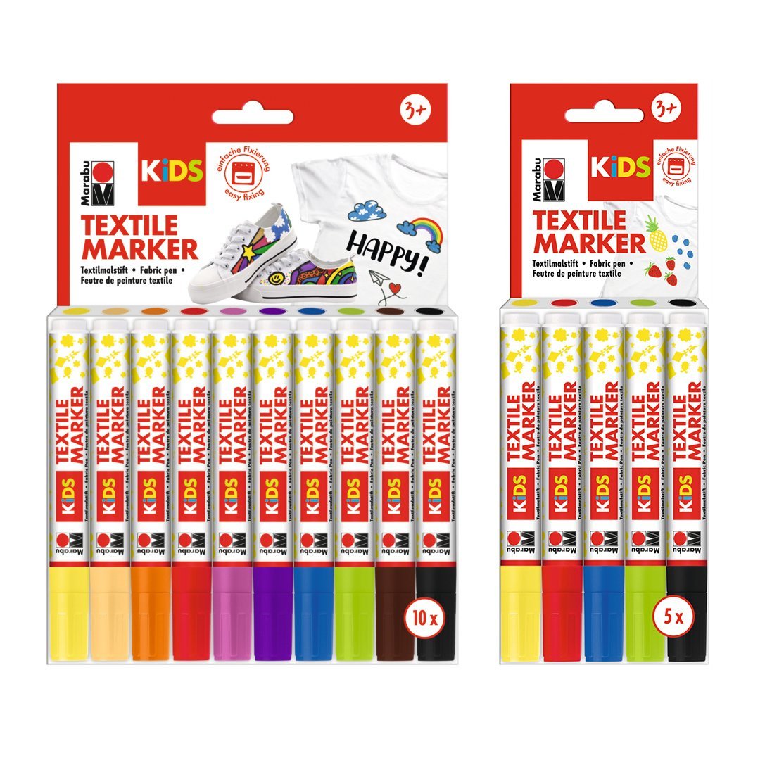 Marabu Textil Stoffmalstift, Set Kinder
