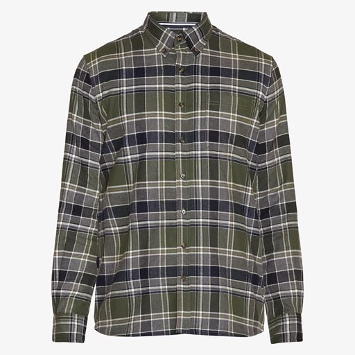 Signal Sander Stripe Flannel Skjorte, Climbing Ivy, M