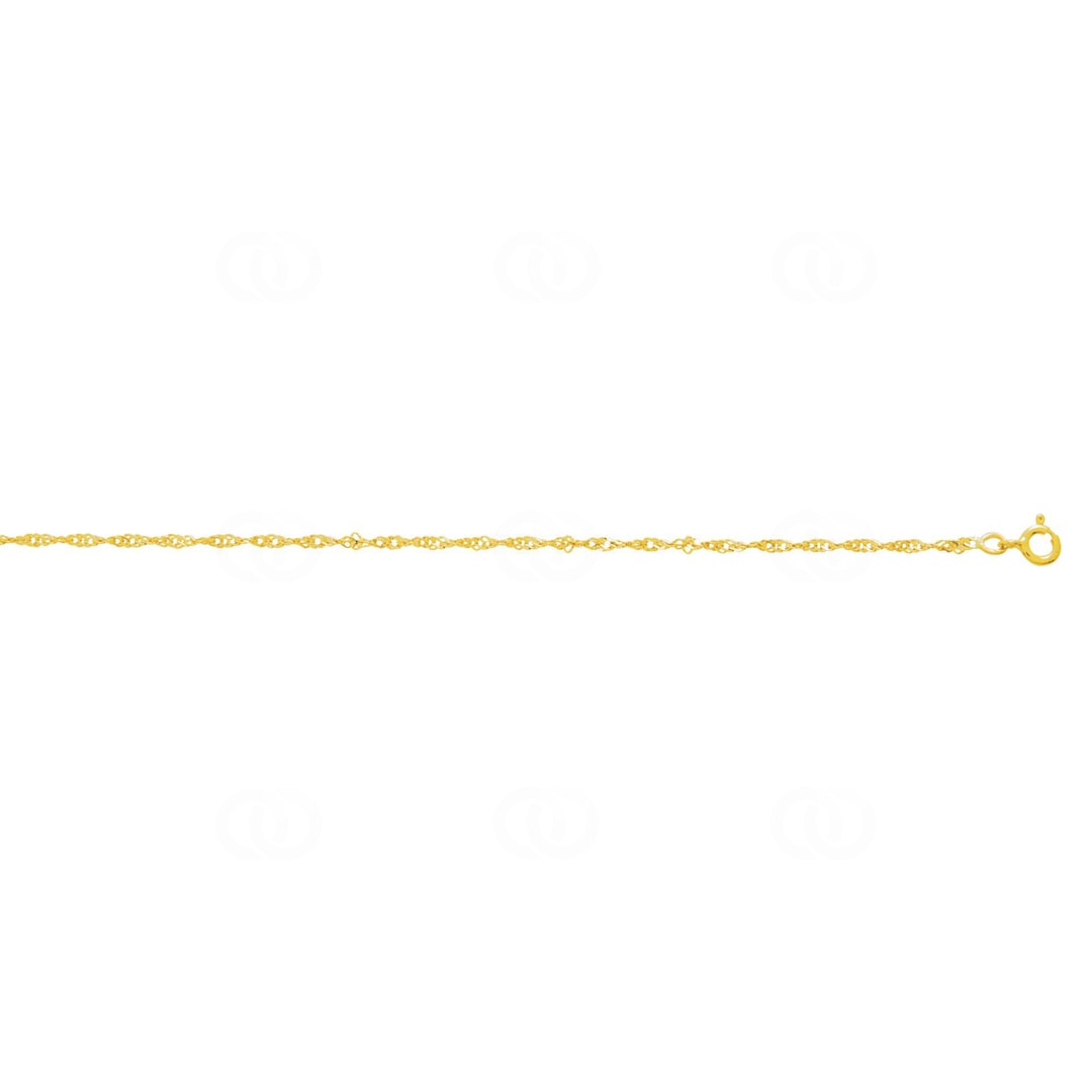 Singapur-Fusskette 750/18 K Gelbgold 1.7mm