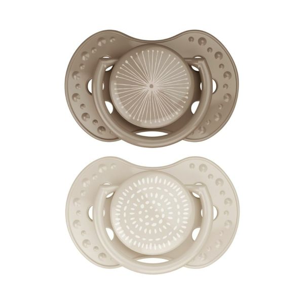 Difrax Fopspeen Danamic Harmony Creme - L Brown 6-18 mnd
