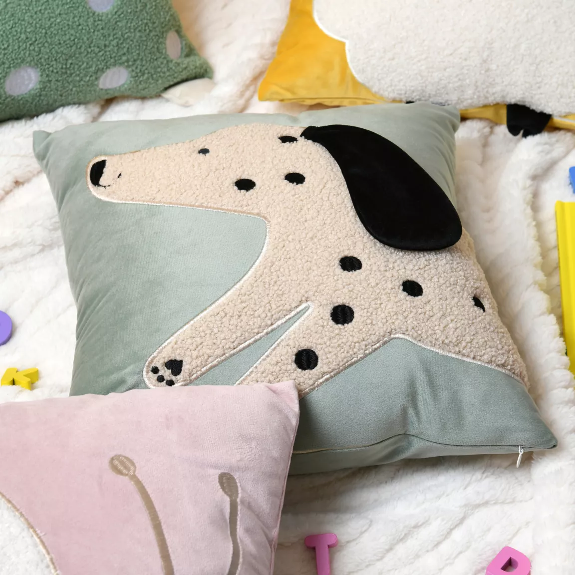 Coussin enfant carré (40 x 40 cm) Mimy Vert