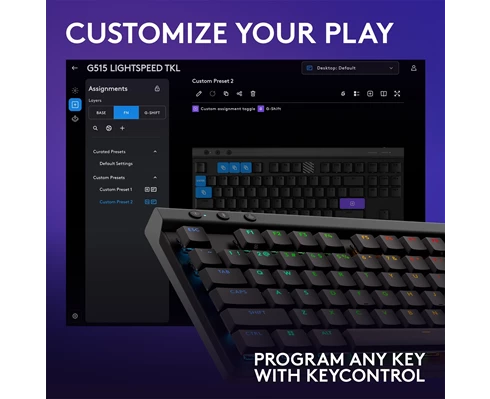 Logitech G515 Lightspeed TKL - Tactile - Black - PAN