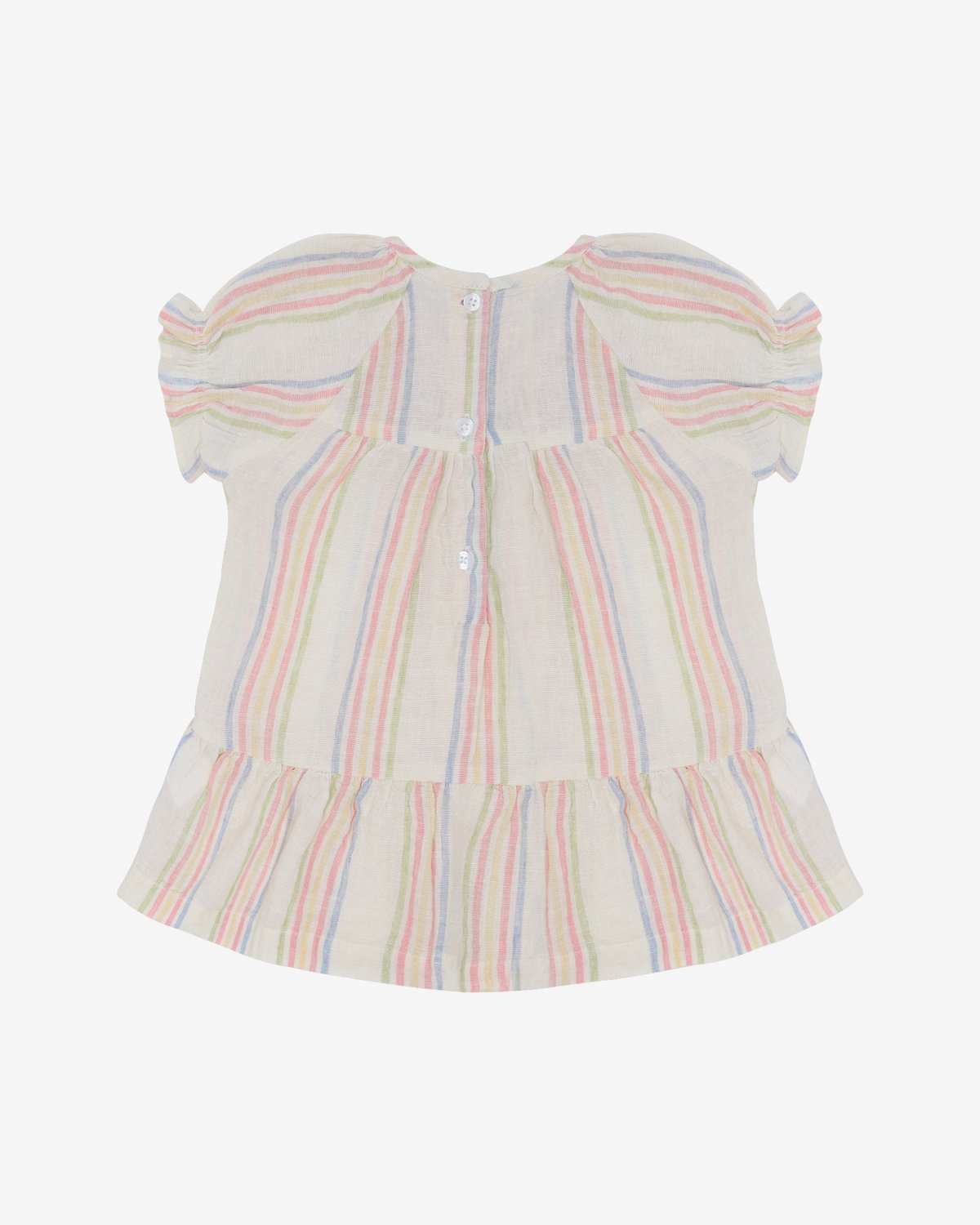 Kjole Baby m/ Volanger – 73% Bomull, 27% Linen | HCKatinka Hello