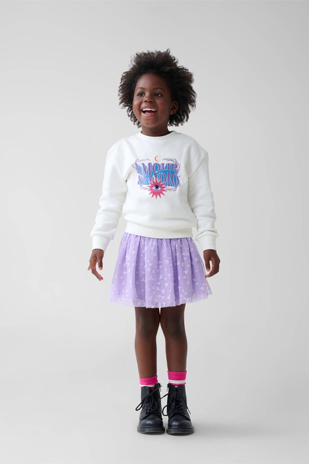 Shoeby mesh rok lila/roze