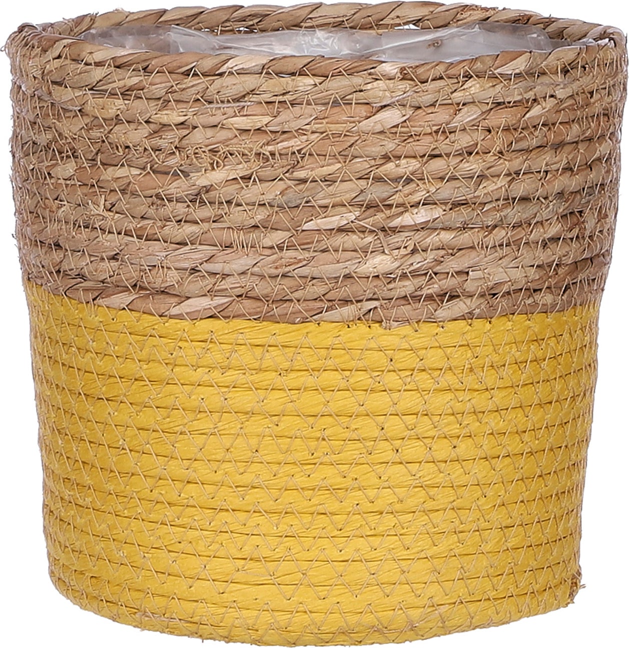 Mica Decorations plantenmand Rachel geel D 18 H 18 cm