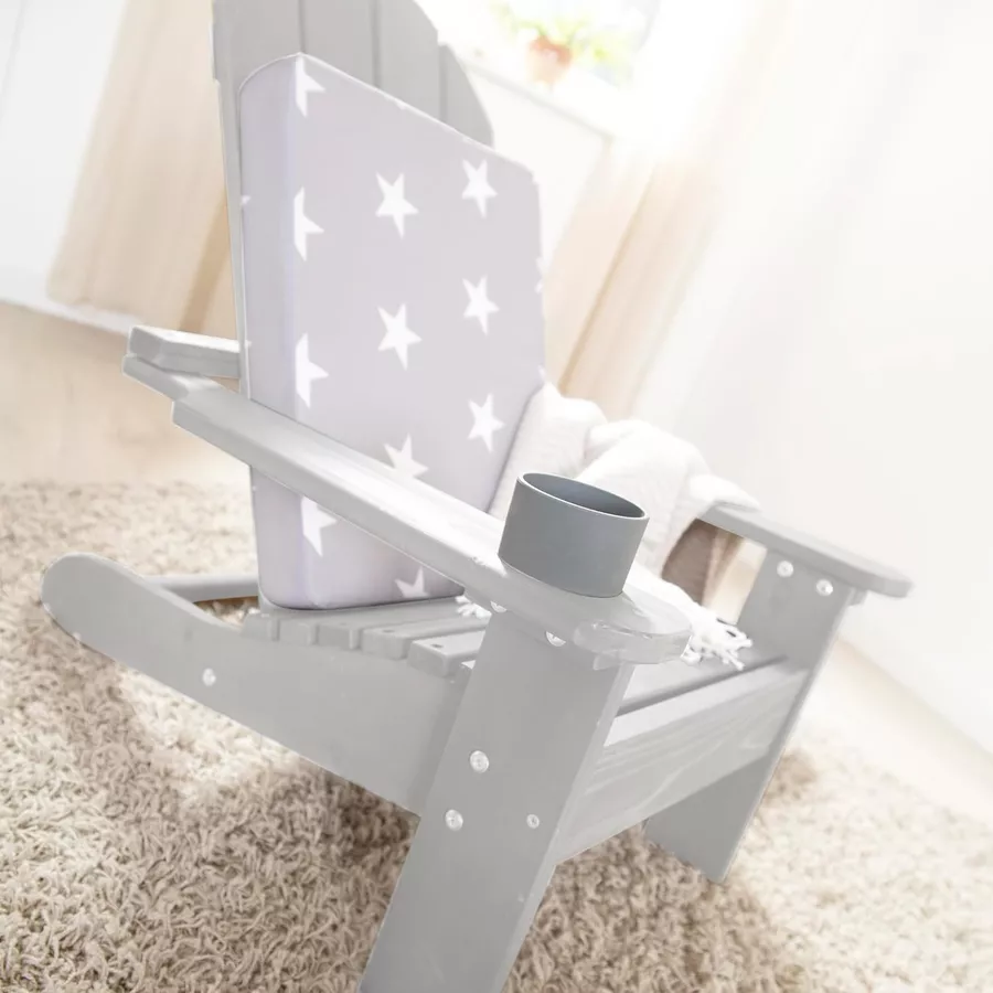 roba Outdoor-Kinderstuhl Deck Chair grau lasiert