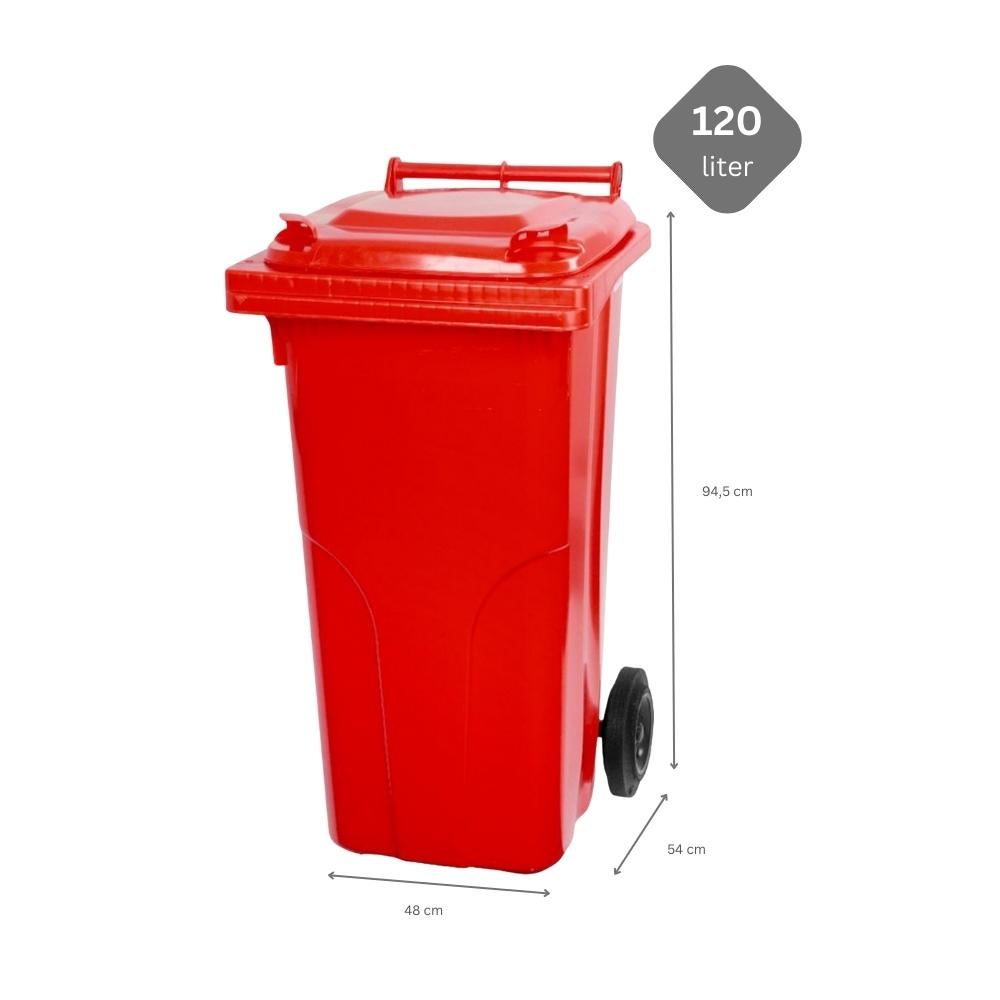 PROREGAL afvalbak Mgb 120 liter HDPE kunststof rood
