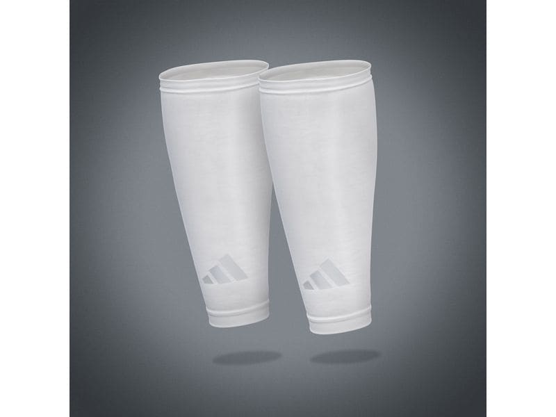 adidas Compression Calf Sleeves Weiss, S-M Kompressions-Wadenwärmer