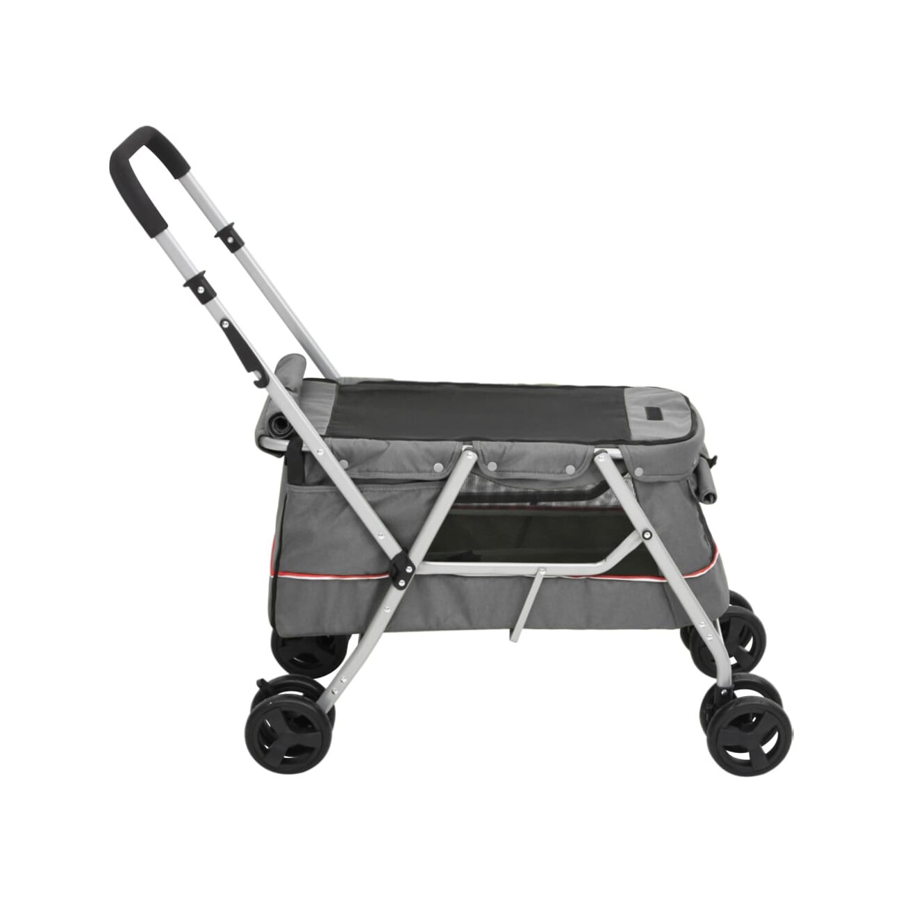 VidaXL Hundewagen 100x49x96 cm (L x B x H) grau