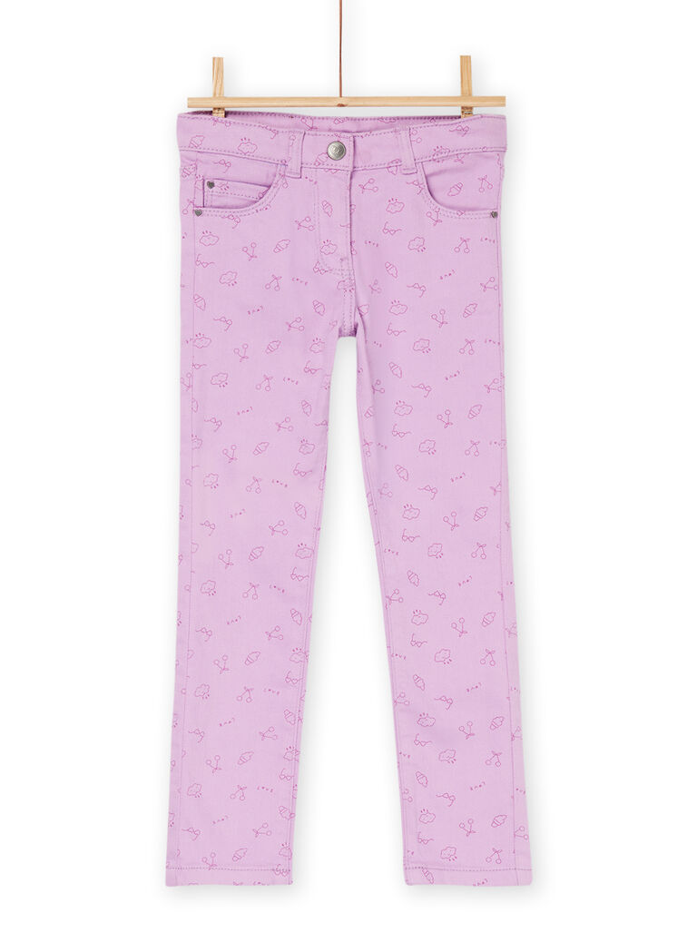 Pantalon slim violet