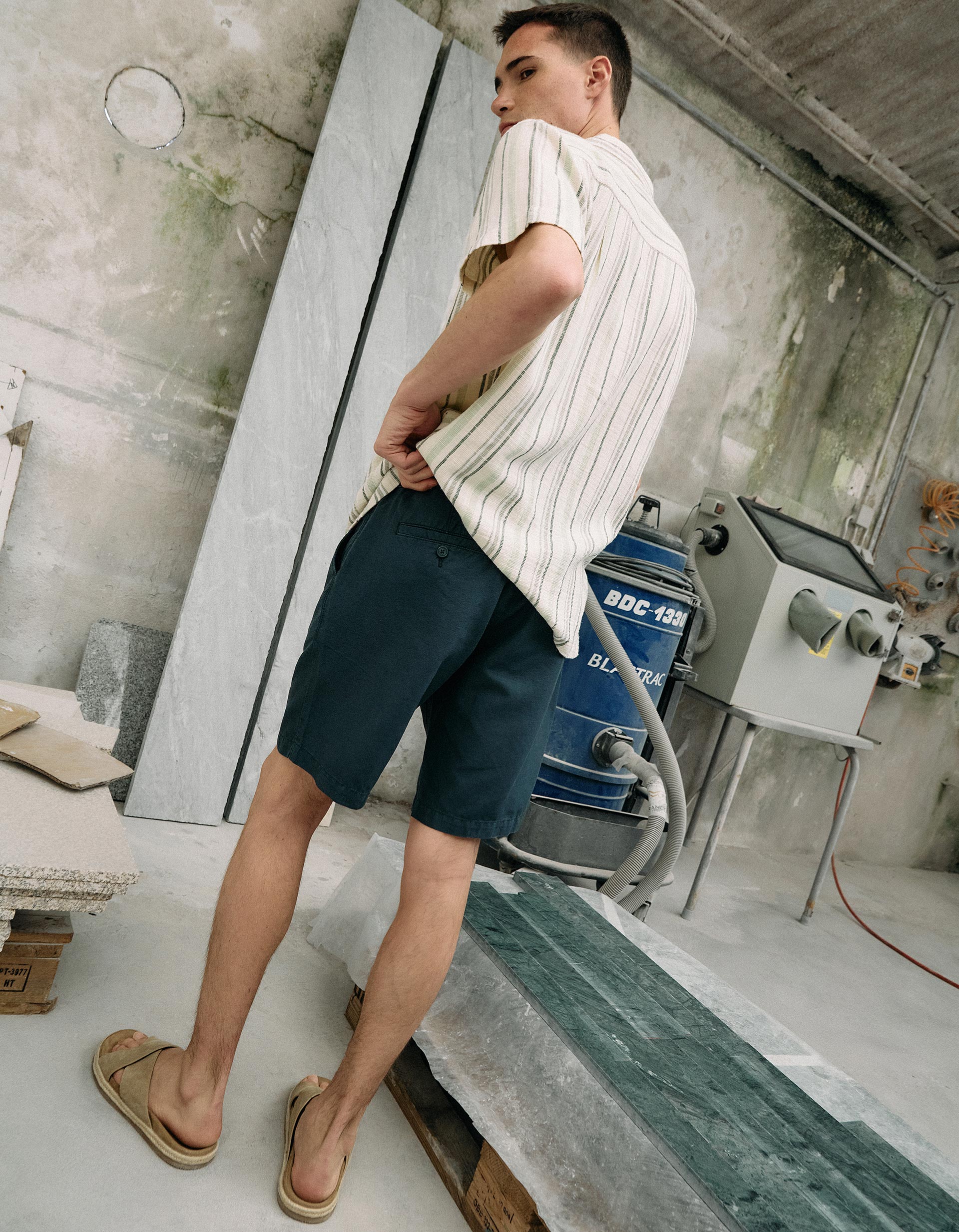 Calções, Homem, Azul Escuro