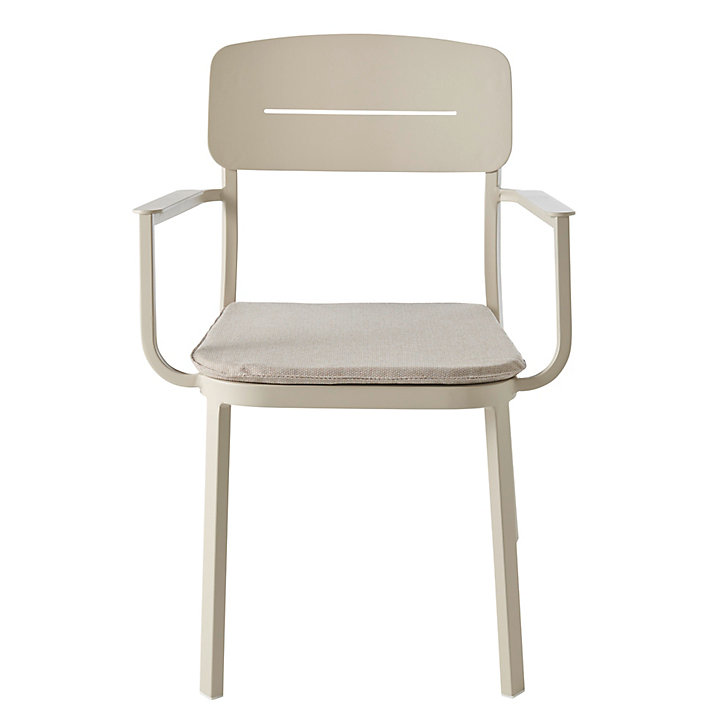 Fauteuil de jardin GoodHome Santorin en aluminium et polyester (pes) - Coloris sable - Hauteur 80,8 cm