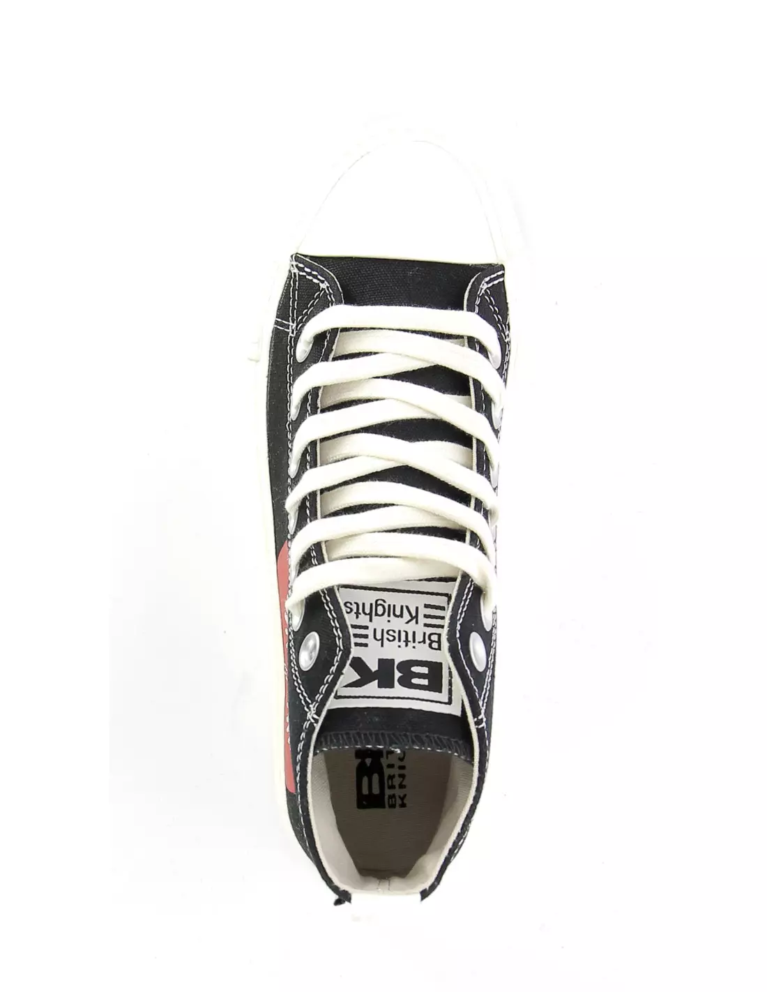 BRITISH KNIGHTS KAYA MID PRINTED - Baskets BLACK/REDHEART/OFFWHITE