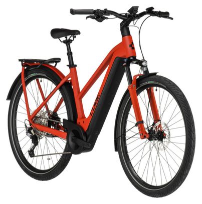 Vélo de Ville Électrique Cube Kathmandu Hybrid EXC 750 Trapeze Shimano Deore 12V 750 Wh 700 mm Rouge