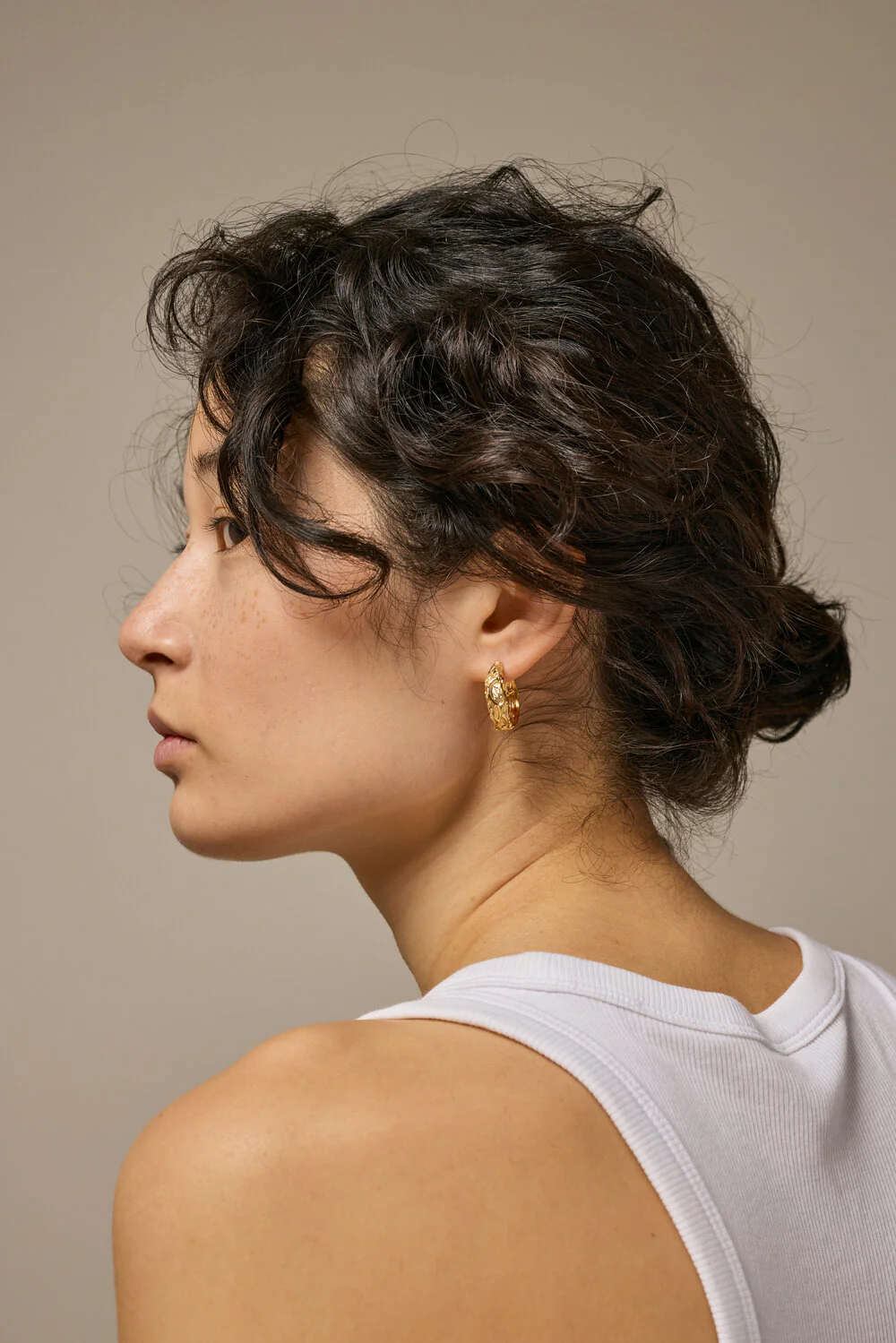 ENAMEL Copenhagen  Nela hoops, forgyldt - 20 mm.