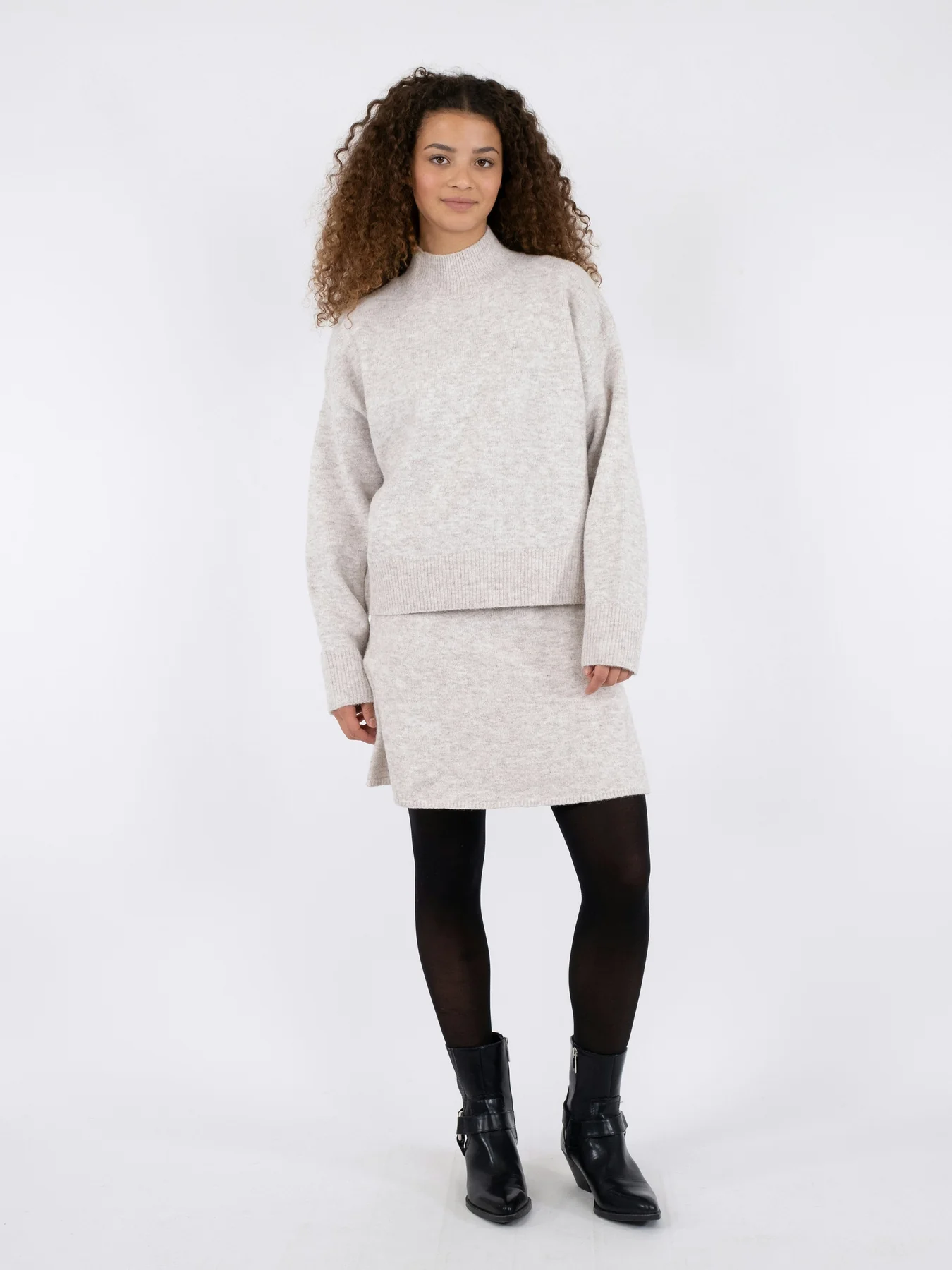 Neo Noir Paulina Knit Blouse beige melange