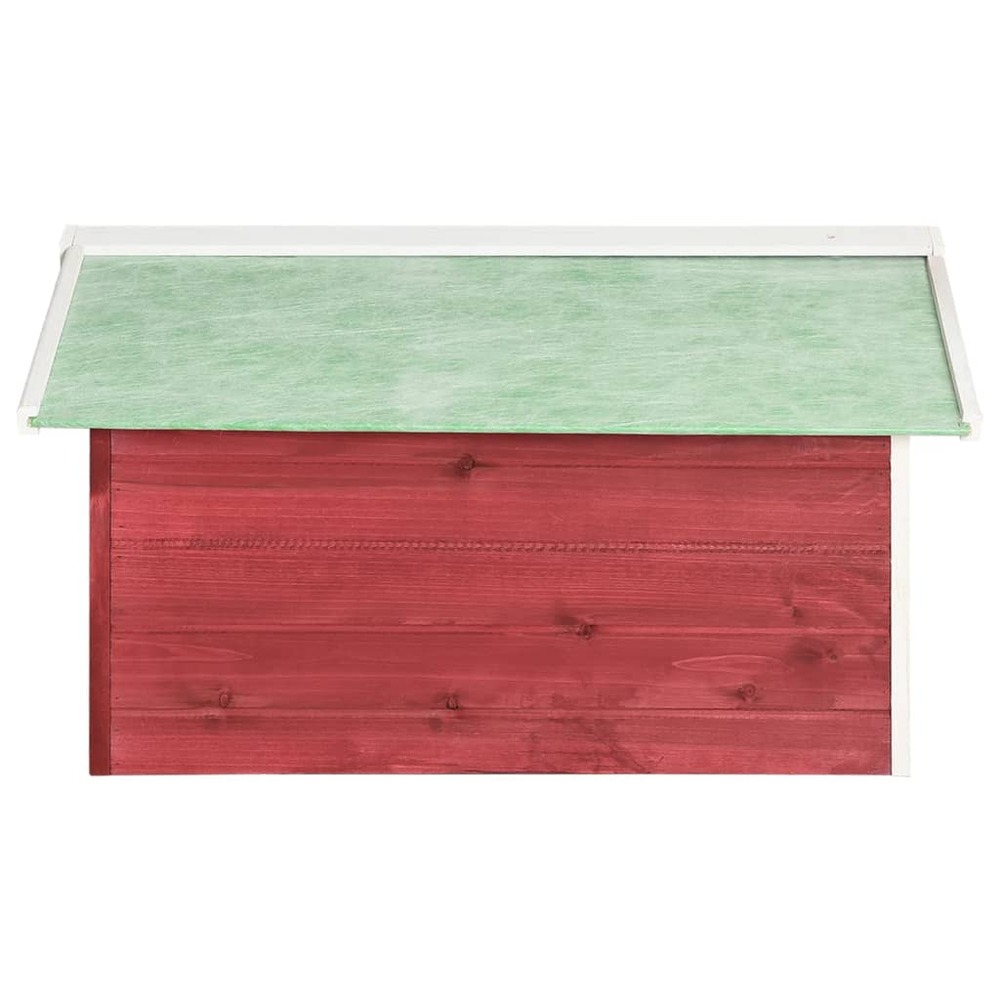 Garage de tondeuse à gazon 72x87x50 cm rouge et blanc sapin