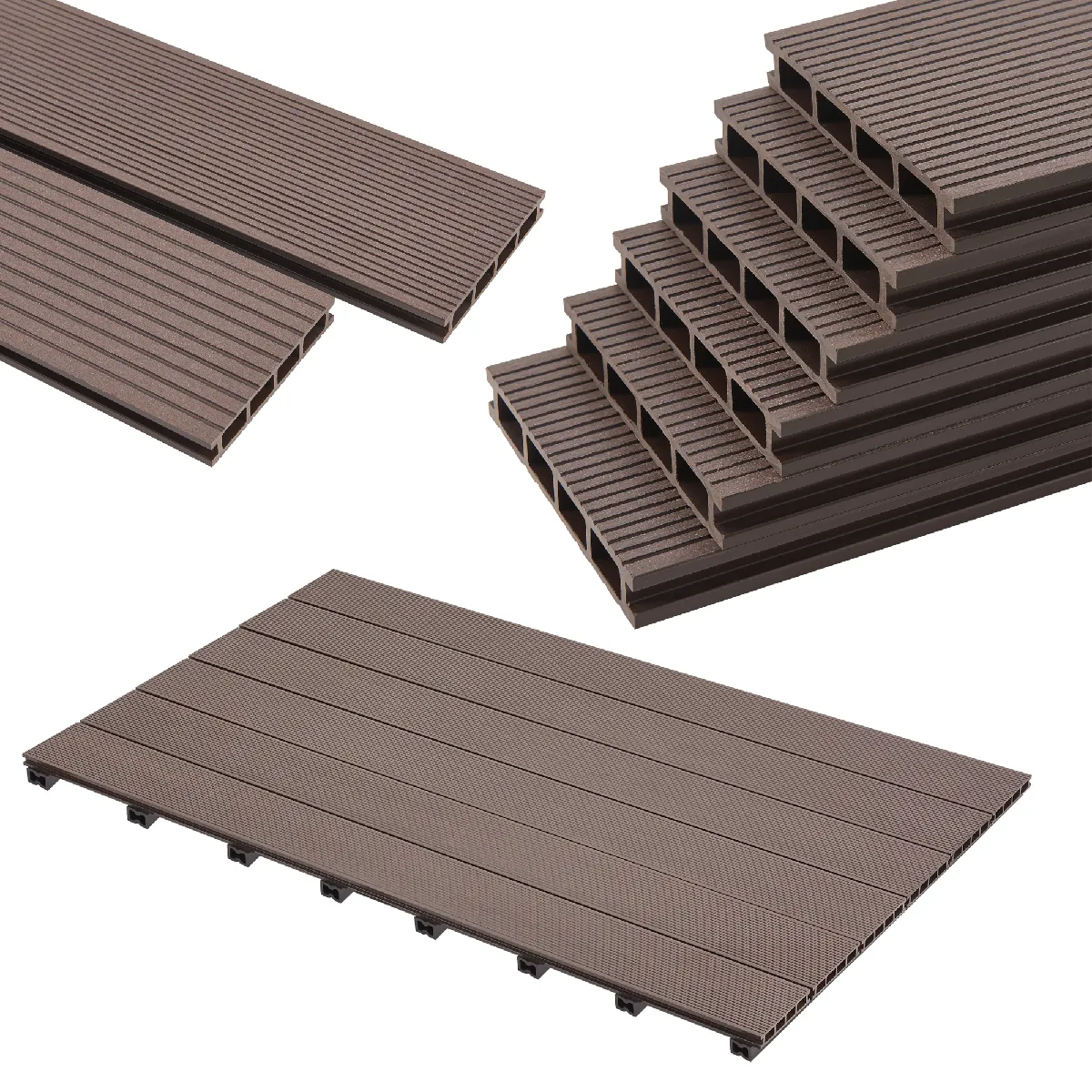 neuholz 66 Dalles de jardin - Marron foncé