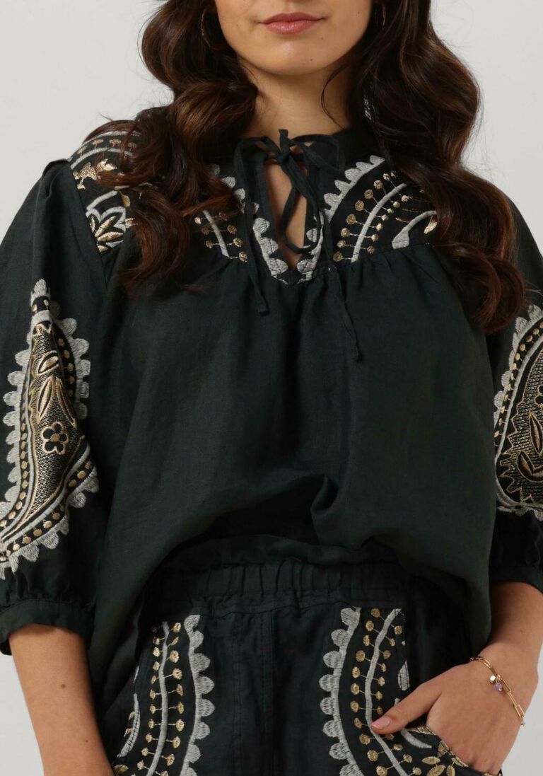 GREEK ARCHAIC KORI zwarte greek archaic kori blouse 240141