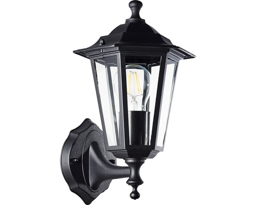 Buitenwandlamp, staand, 1-lichts, zwart