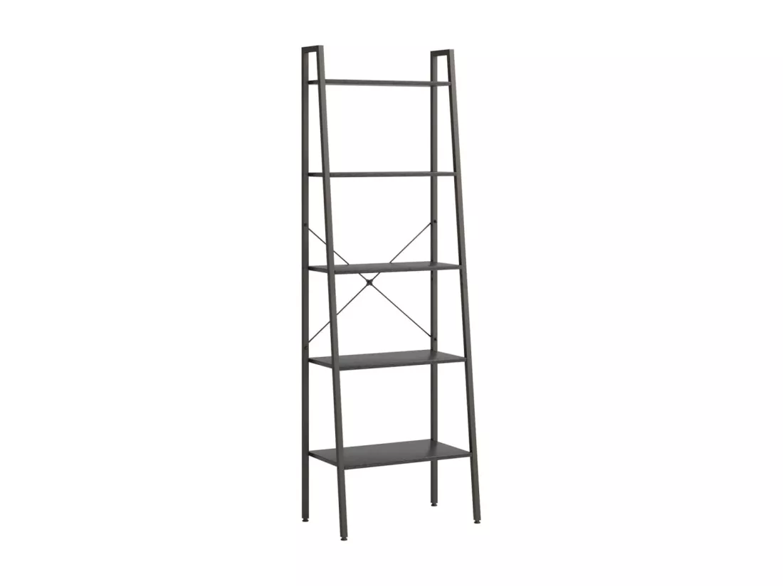 Étagère sur pied 5 niveaux Noir 56x35x174 cm