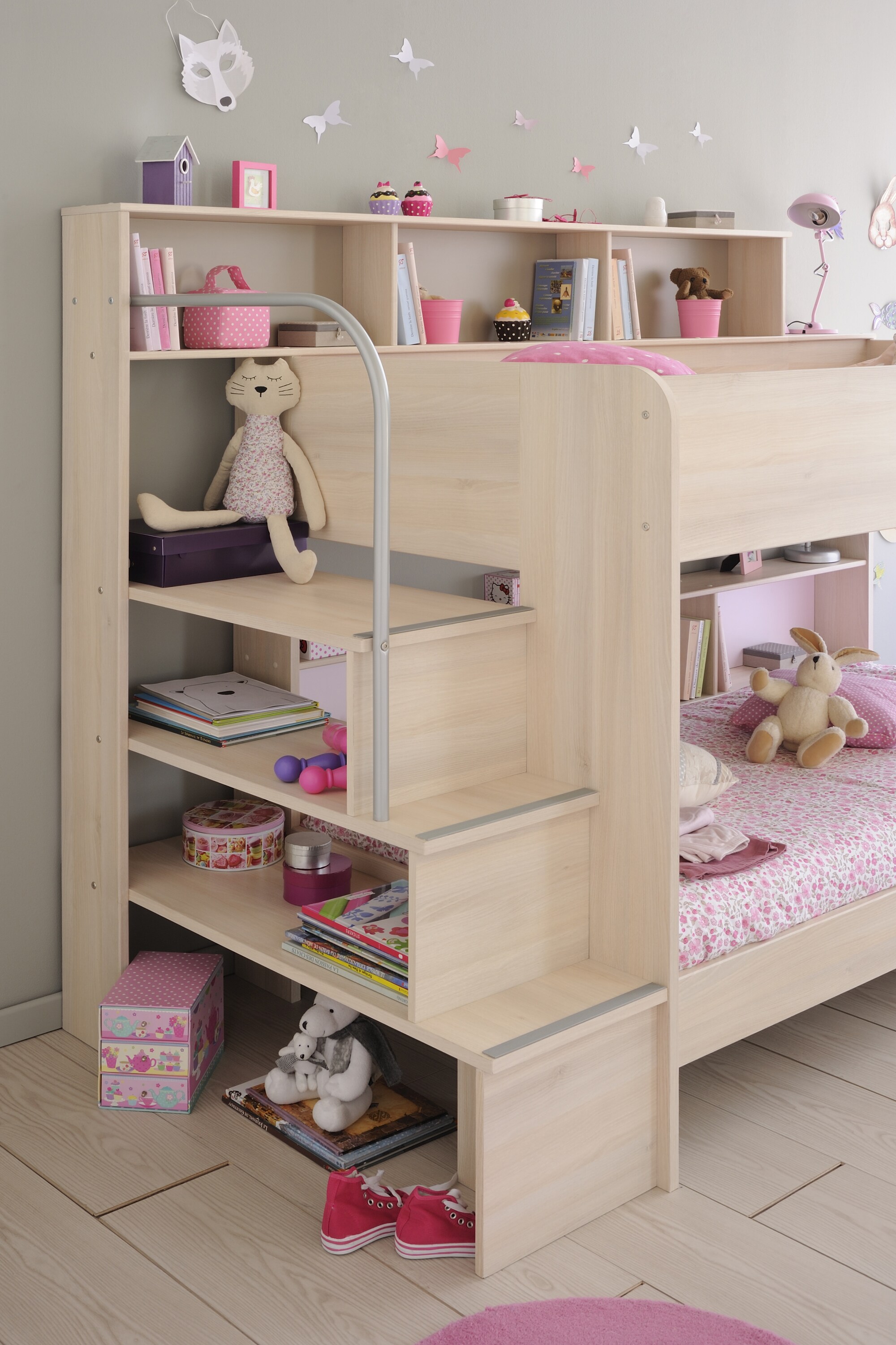 Parisot Etagenbett mit Schrank Bibop Akazie