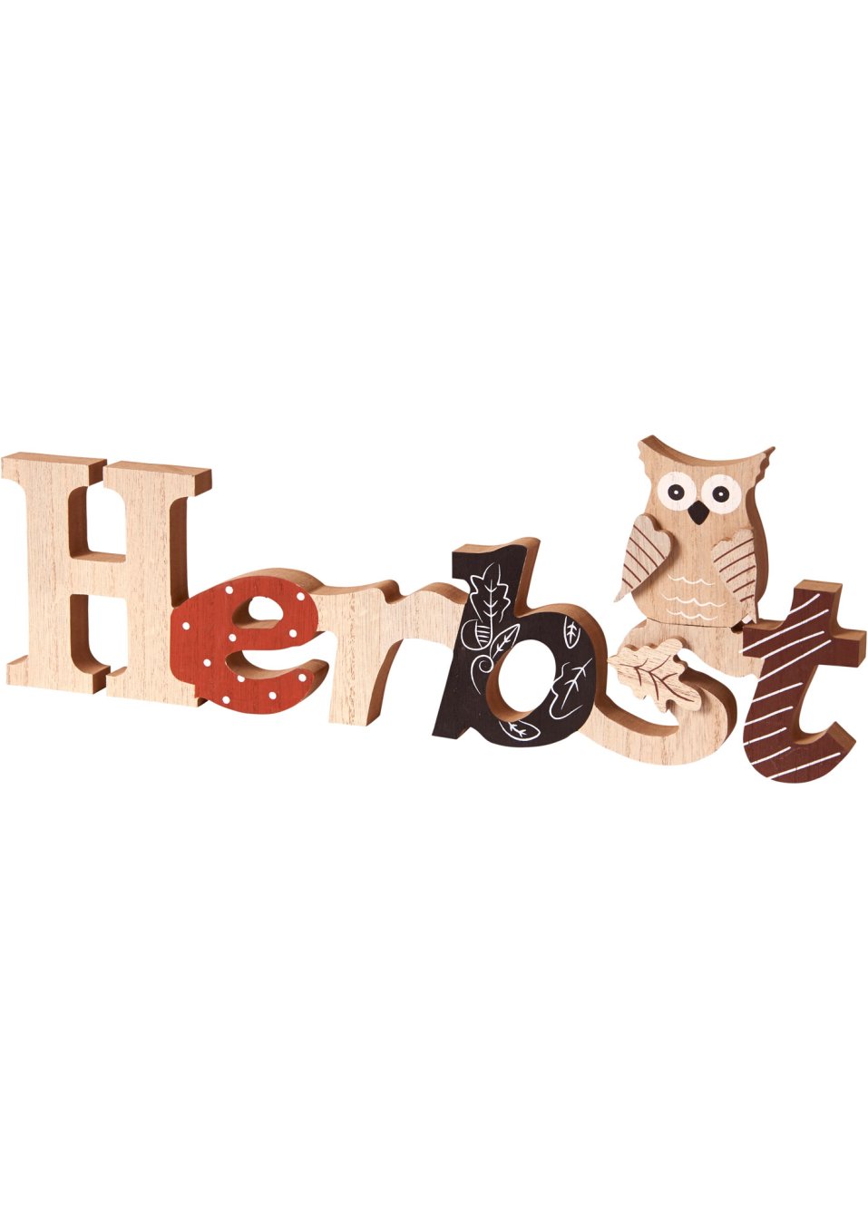Inscription décorative Herbst avec hibou