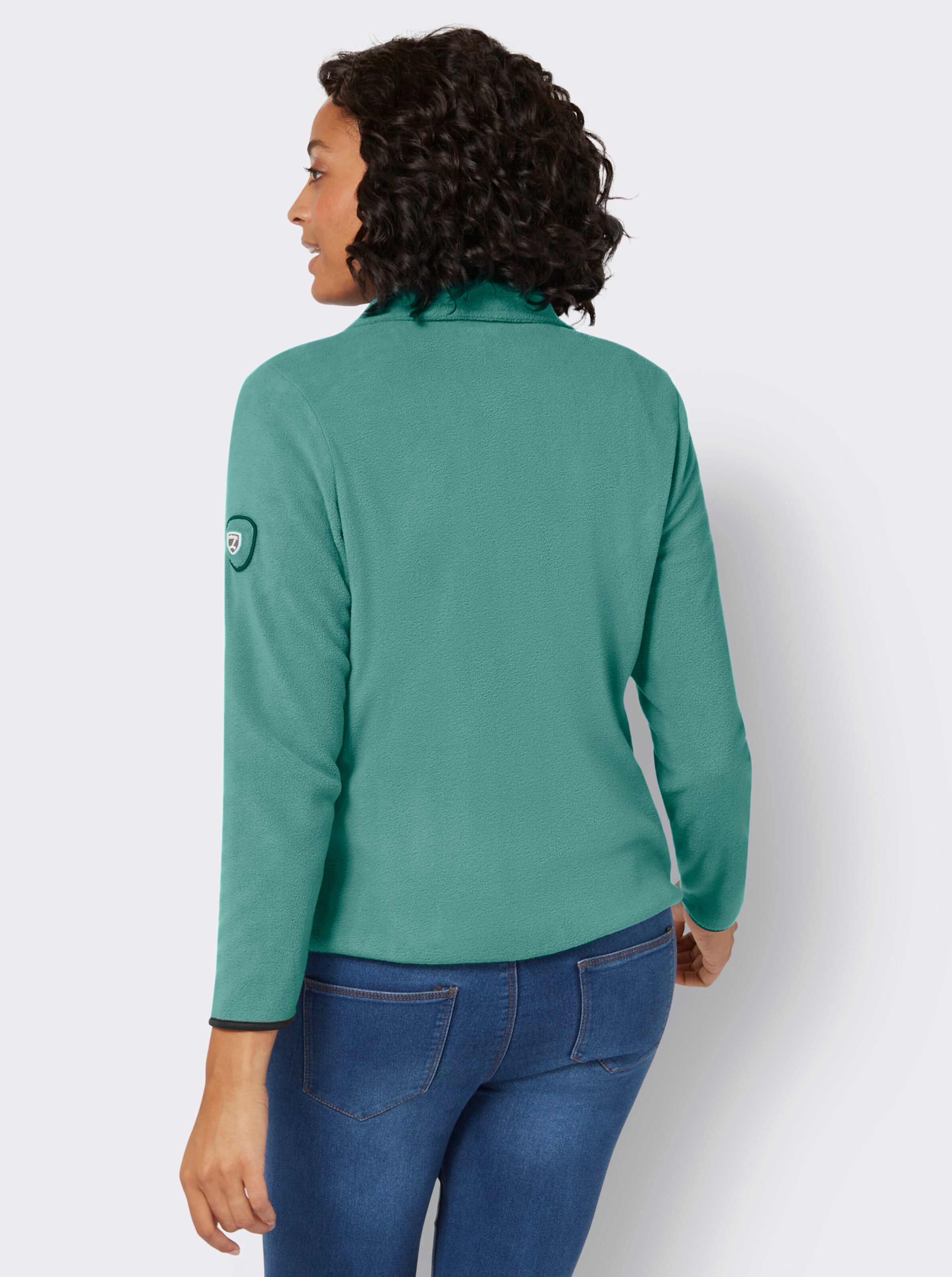 Fleecejacke mit Stickerei