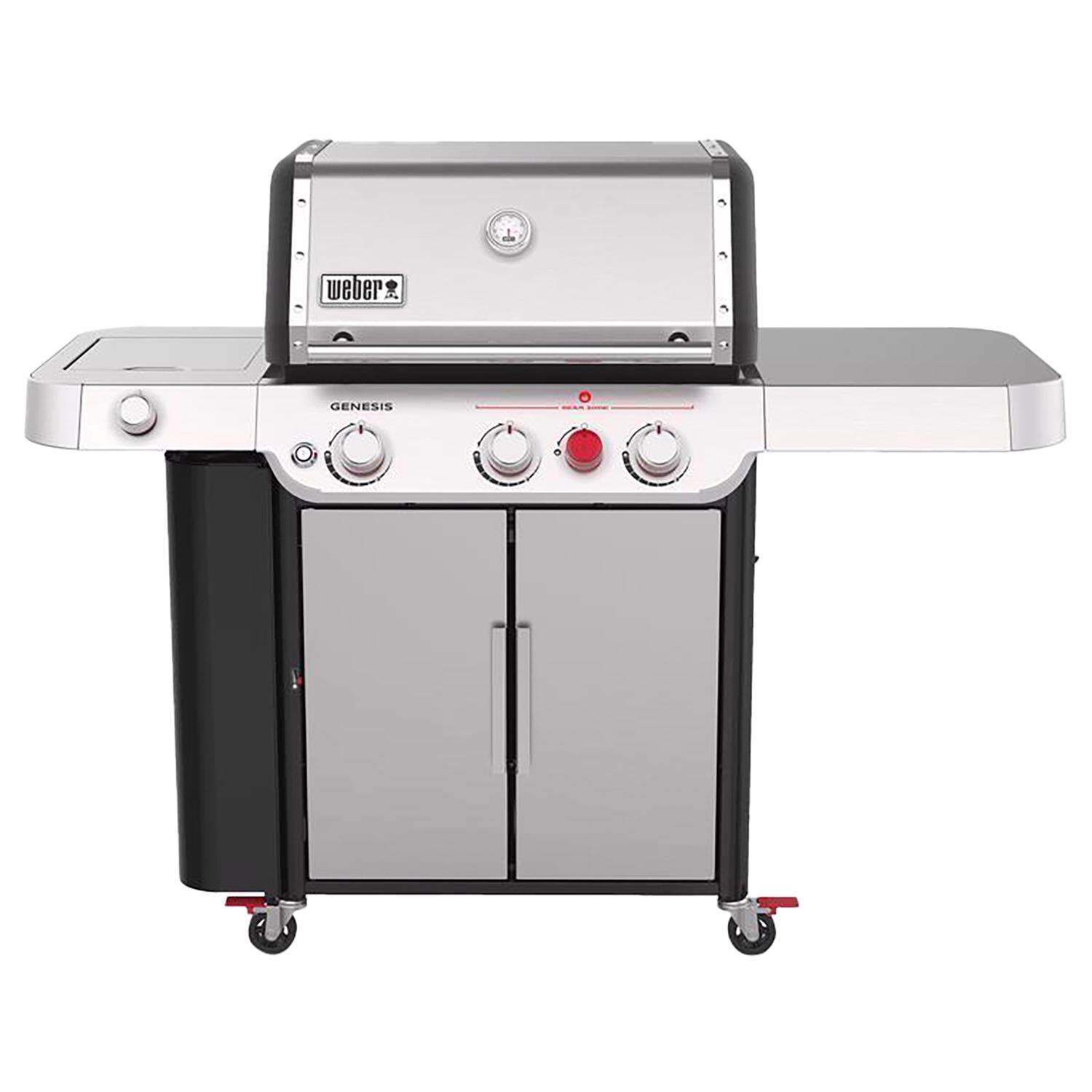 Churrasqueira a gás propano Weber Genesis S-335 com 3 queimadores e aço inoxidável.