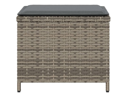 VIDAXL - Tabourets de jardin avec coussins 4 pcs gris 41x41x36 cm rot...