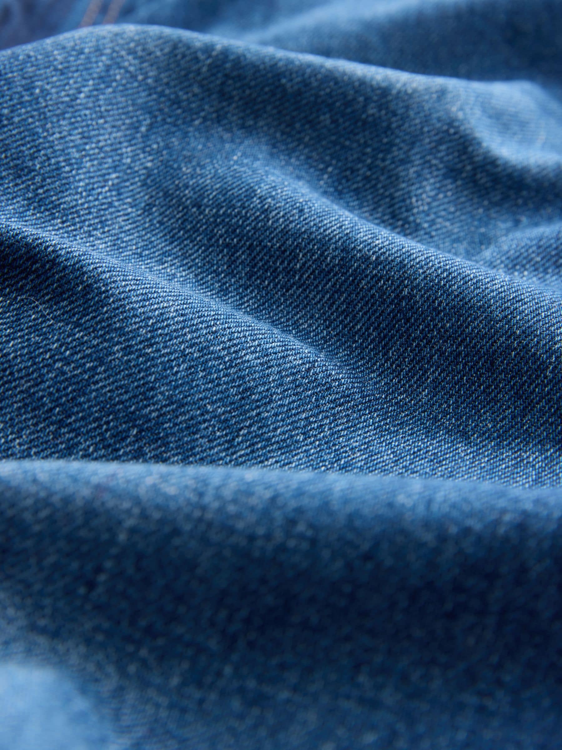 Denim donkerblauw - Jeans met ruime rechte pijpen