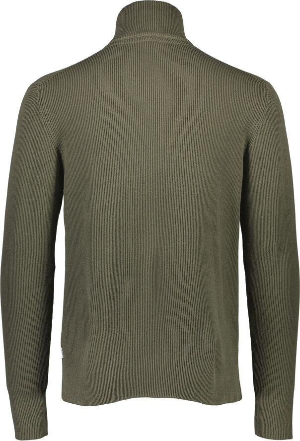 Lindbergh Half zip rib knit Army