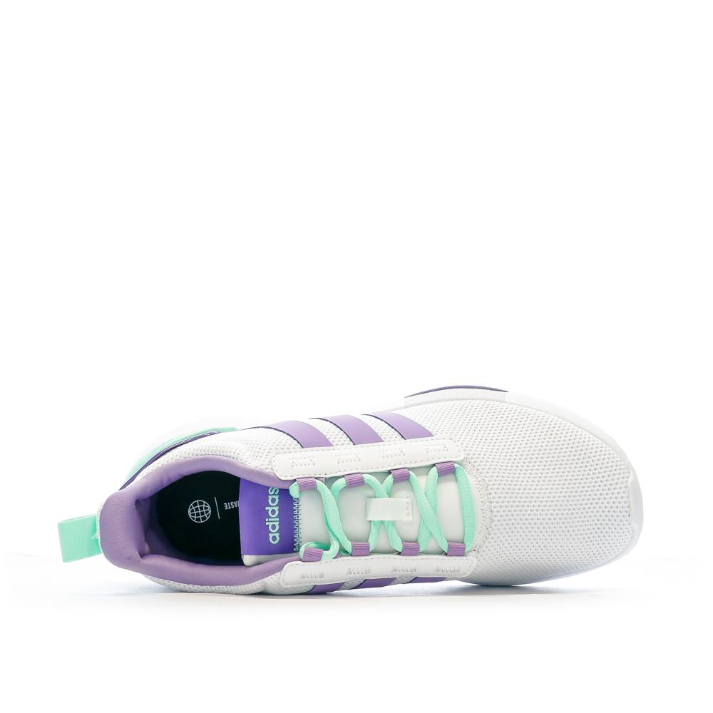 Adidas Baskets Blanches/Violettes Garçon/Fille Adidas Racer