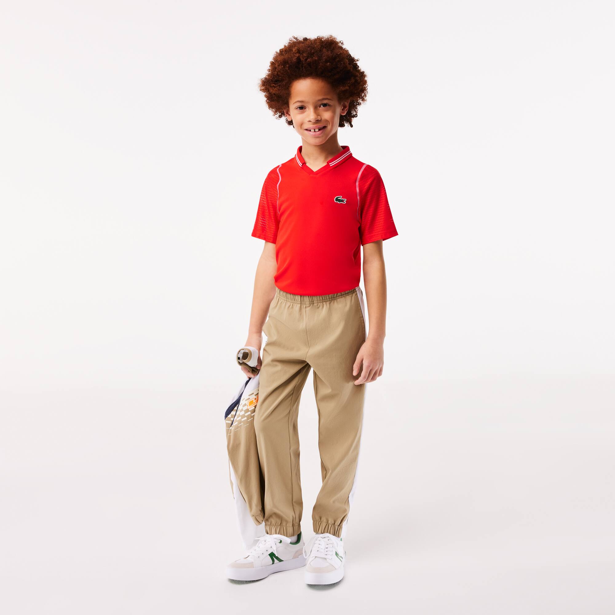 Polo garçon Lacoste Tennis x Daniil Medvedev ultra-dry Polos - Rouge - Lacoste - Garçon